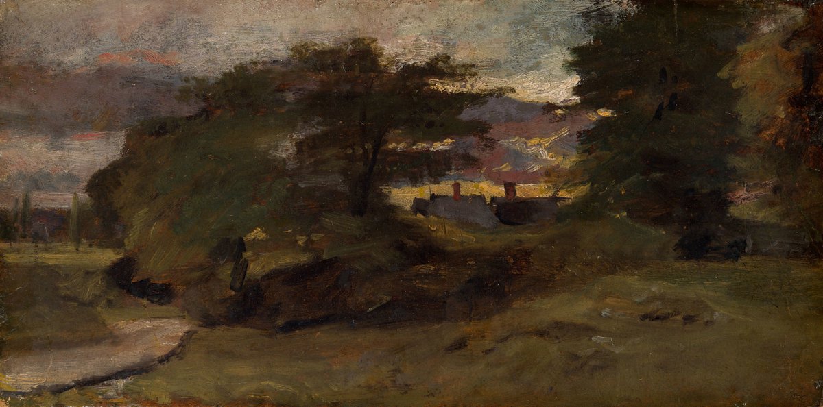 aic_europeanart's tweet image. Landscape with Cottages #artbots #aic