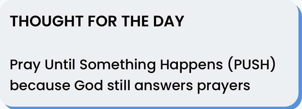 elijahakhab's tweet image. We are to always be sure that God still answers prayers and not magnify the enemies against the power of God in our lives. If we do, our faith in God for answers will be affected.

#DailyManna 
#ThoughtForTheDay