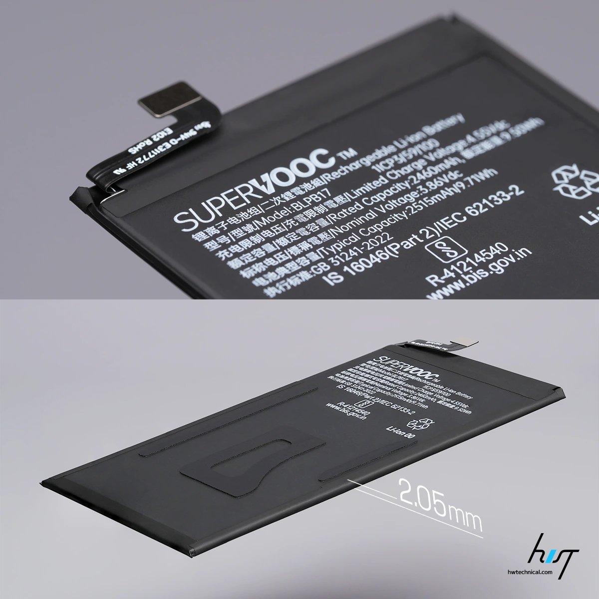 OPPO Find N5の超薄型シリコンカーボンバッテリー。 厚さわずか2.05mm