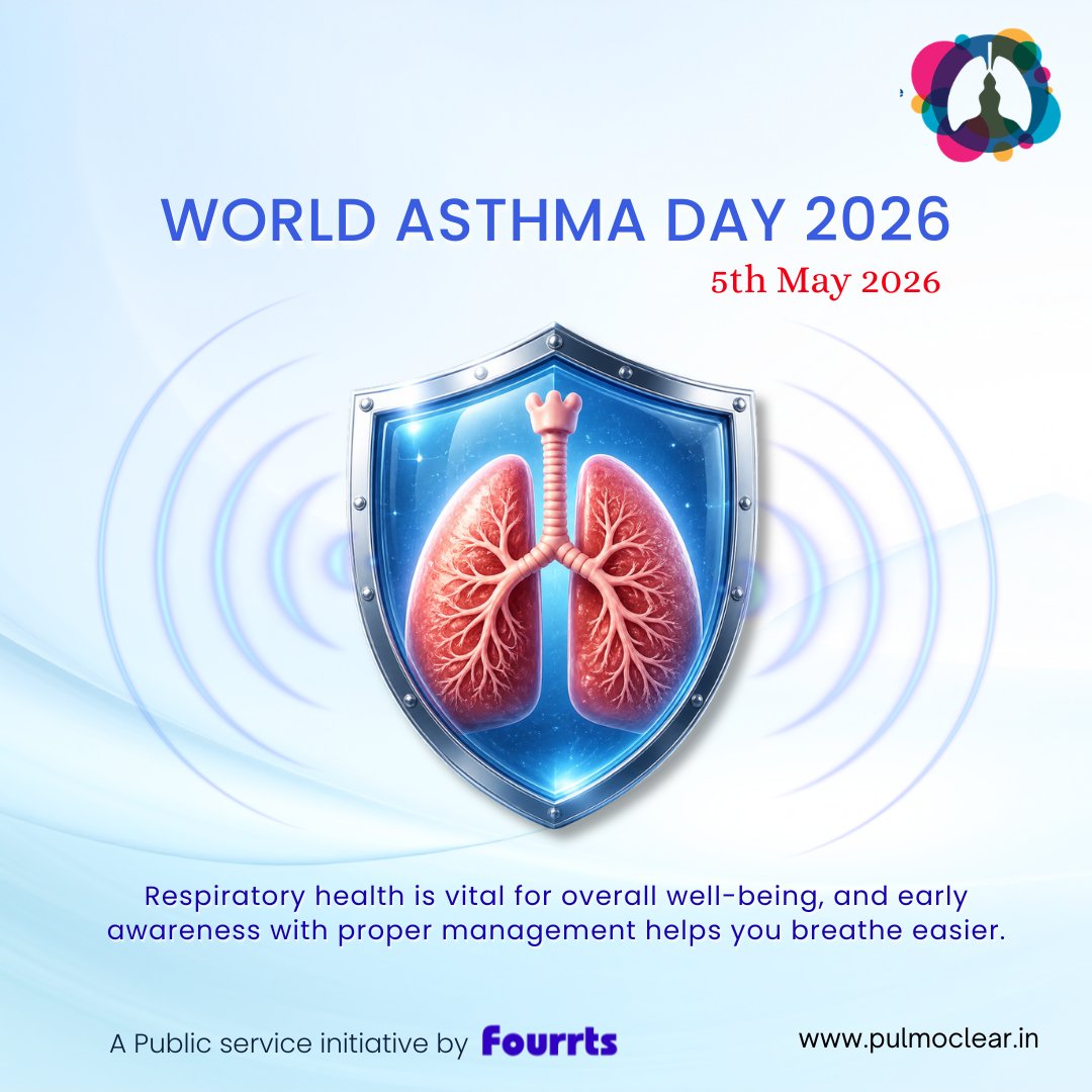fourrtsglobal's tweet photo. Breathe better, live better. This World Asthma Day (5th May 2026), raise awareness and take control of your respiratory health.

A public service initiative by Fourrts
https://t.co/9MTHWhedSU | https://t.co/cfuUVfM1Cx

#worldasthmaday #asthmaawareness #fourrts #pulmoclear https://t.co/yHAzGrC0xJ