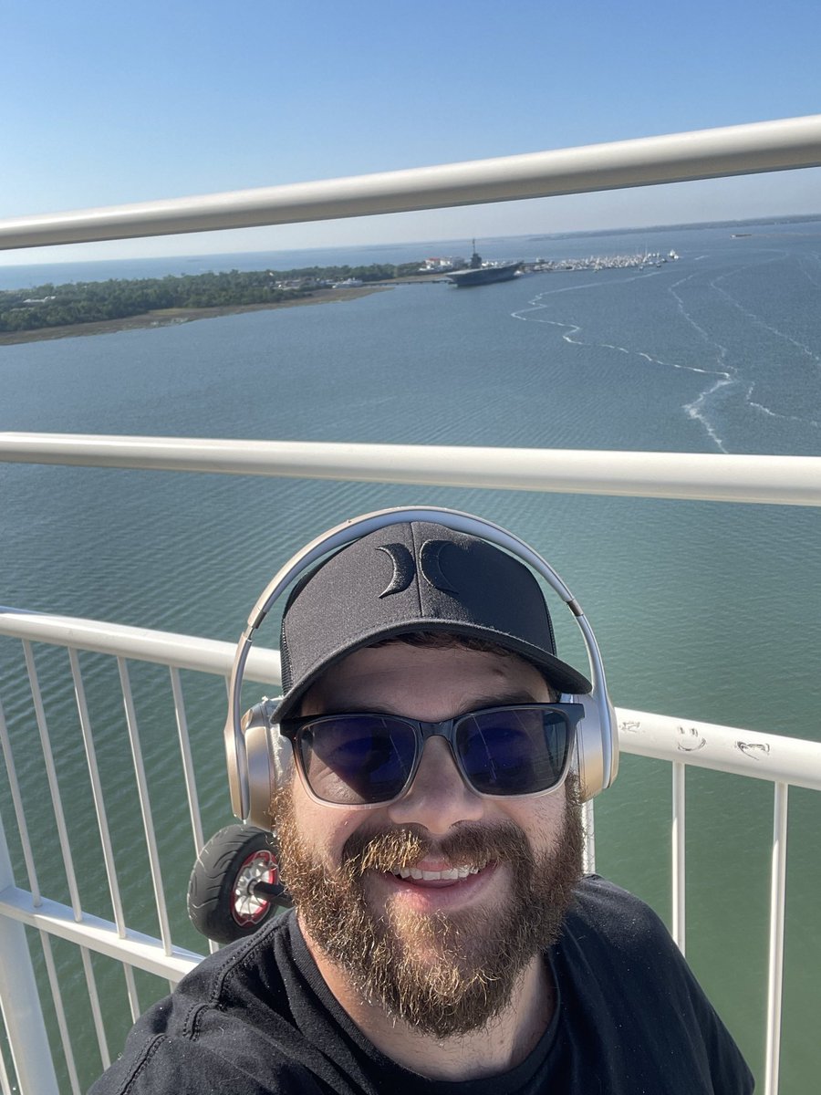 HashtagBigDik's tweet photo. Went on vacation with the wifey! Just took the ole longboard across Arthur Ravenel Jr. Bridge in South Carolina! https://t.co/fBgTGcGE1D