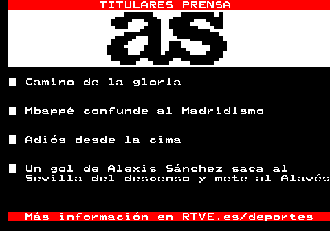 rtvetext's tweet image. 𝚃𝙸𝚃𝚄𝙻𝙰𝚁𝙴𝚂 𝙳𝙴 𝙿𝚁𝙴𝙽𝚂𝙰 #AS 

es.kiosko.net/es/np/as.html 👈

 05/mayo