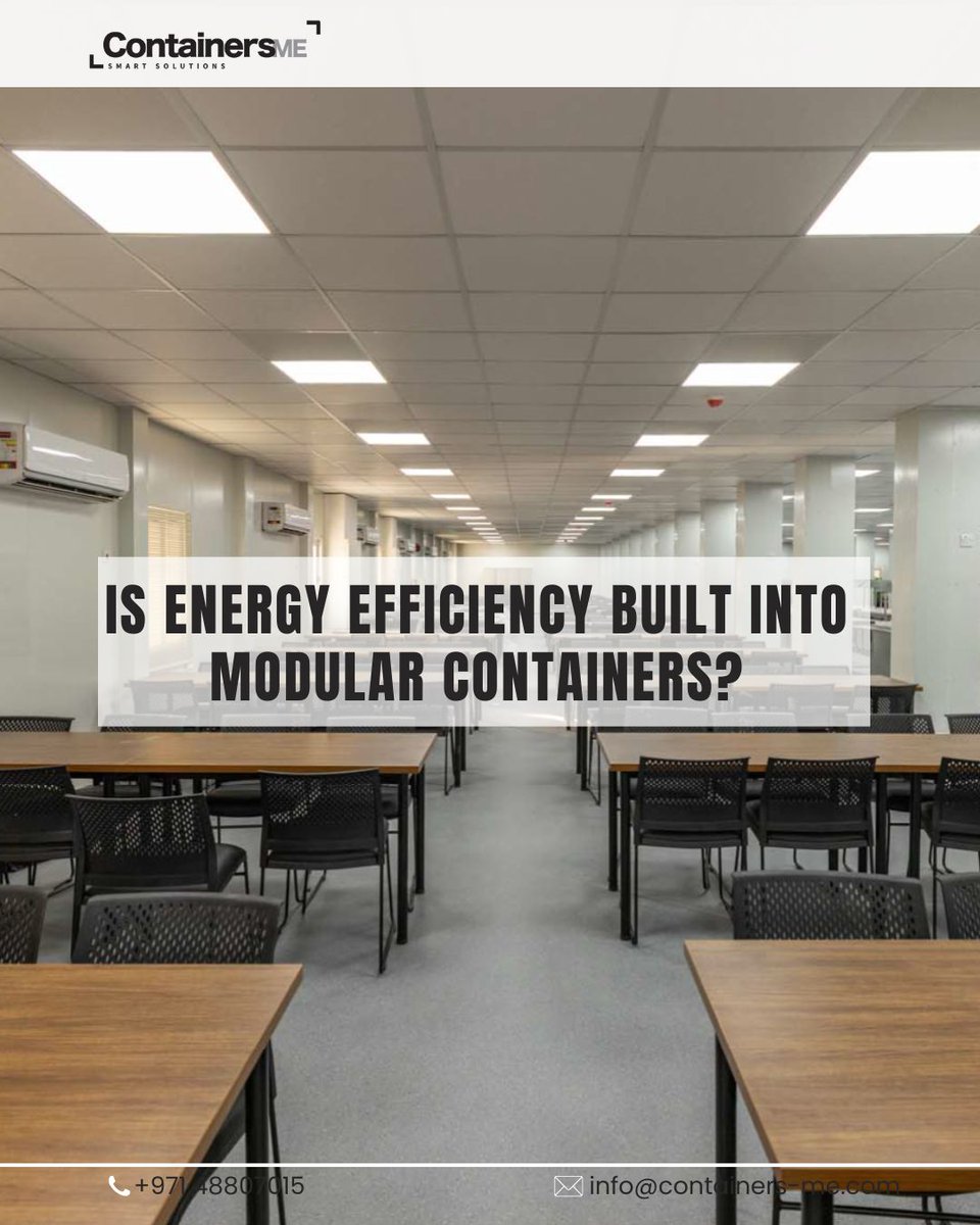 Containers_me's tweet image. Is Energy Efficiency Built Into Modular Containers?

Built-in efficiency means lower energy costs.

#modularcontainers #energyefficiency #modularconstruction #sustainability