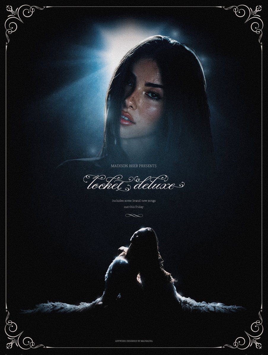 madspetals's tweet photo. Locket Deluxe Poster designed by me 🦢🤍@madisonbeerhq

#madisonbeer #locketdeluxe #locket #madisonbeeredits #graphicdesign https://t.co/ihTN4In4VX