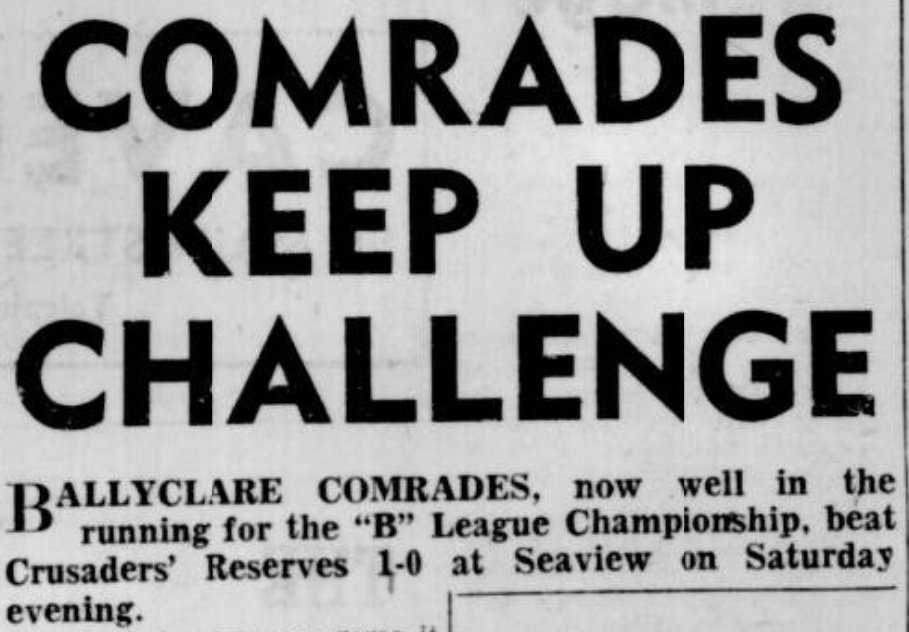 Ballyclare Comrades History tweet media