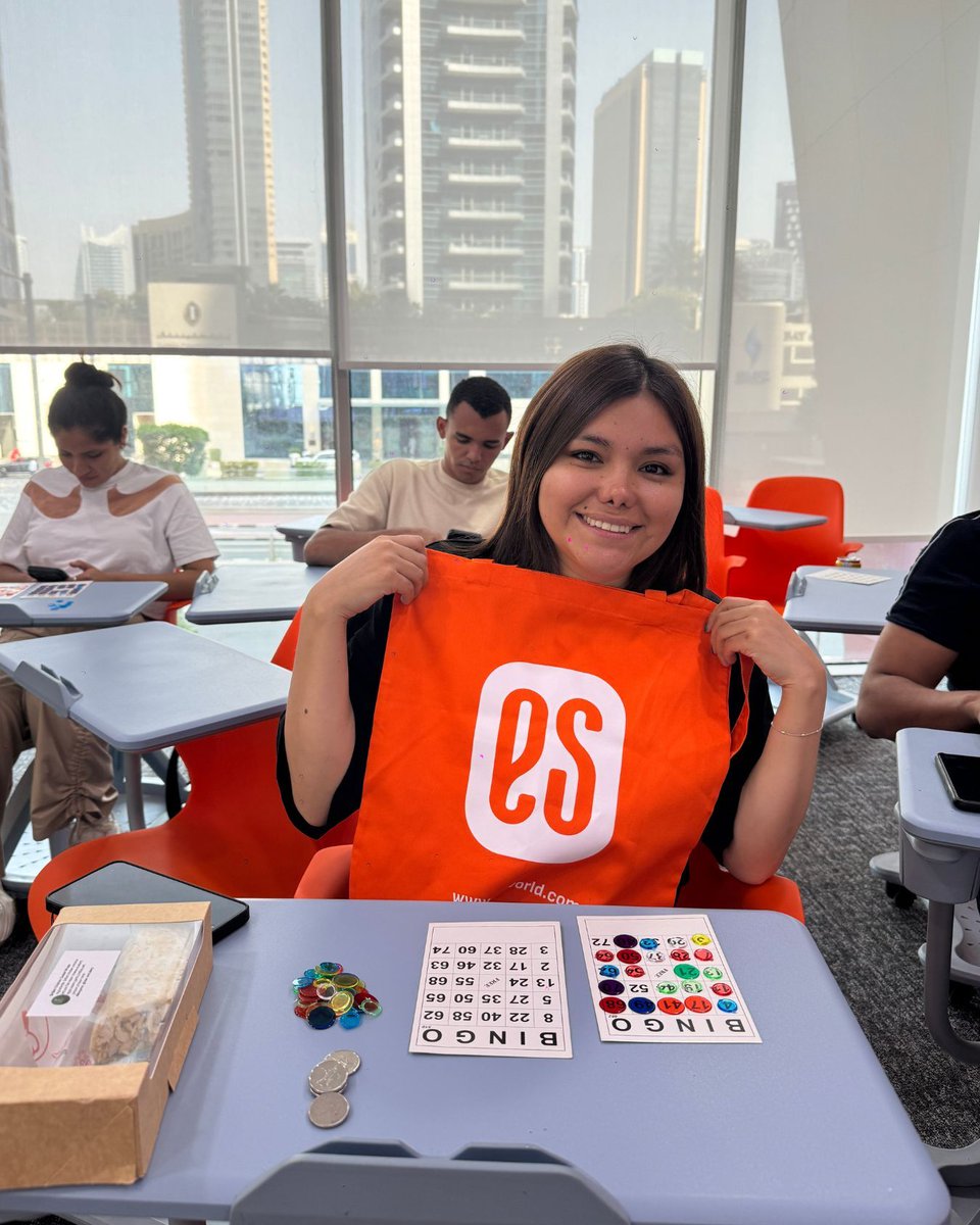 es_world_'s tweet photo. Bingo at JBR campus🎉
A fun social activity bringing students together to connect, relax, and enjoy student life in Dubai. At ES Dubai, great experiences are also part of the journey. 🧡

#ESDubai #JBR #Bingo #SocialActivities #StudentLife #StudyInDubai https://t.co/Wav6RwE5RP