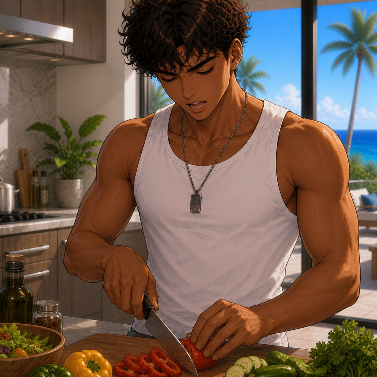 Aetuovldz's tweet image. Barbecue time - holidays PT 2 #bbq #barbecue #anime #holidays