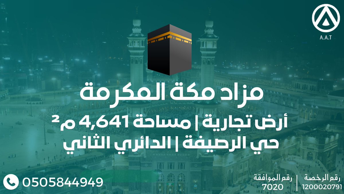 aatrealstate's tweet photo. ✅ واجهة تجارية حيوية على طرق رئيسية. 
✅ قرب المسجد الحرام والمنطقة المركزية. 
✅ موقع مثالي لبناء فنادق أو أبراج سكنية.
✅ ضمن المناطق التي يمكن المحافظة عليها من الإزالة.

📅 موعد المزاد:ينطلق في: 6 مايو 2026 

🔗 للمشاركة في المزاد: https://t.co/iGtdhs1pgY
#عقار_مكه_التجاري https://t.co/WvfKaMZ80x