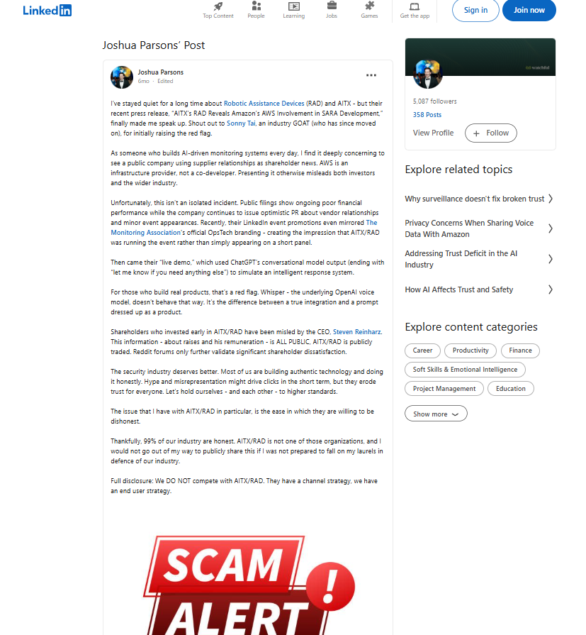 supra84man's tweet photo. $AITX #ATIX
It's not just the ones who got scammed by CEO Steve but others who independent know as well.... https://t.co/asKFRmWbPB