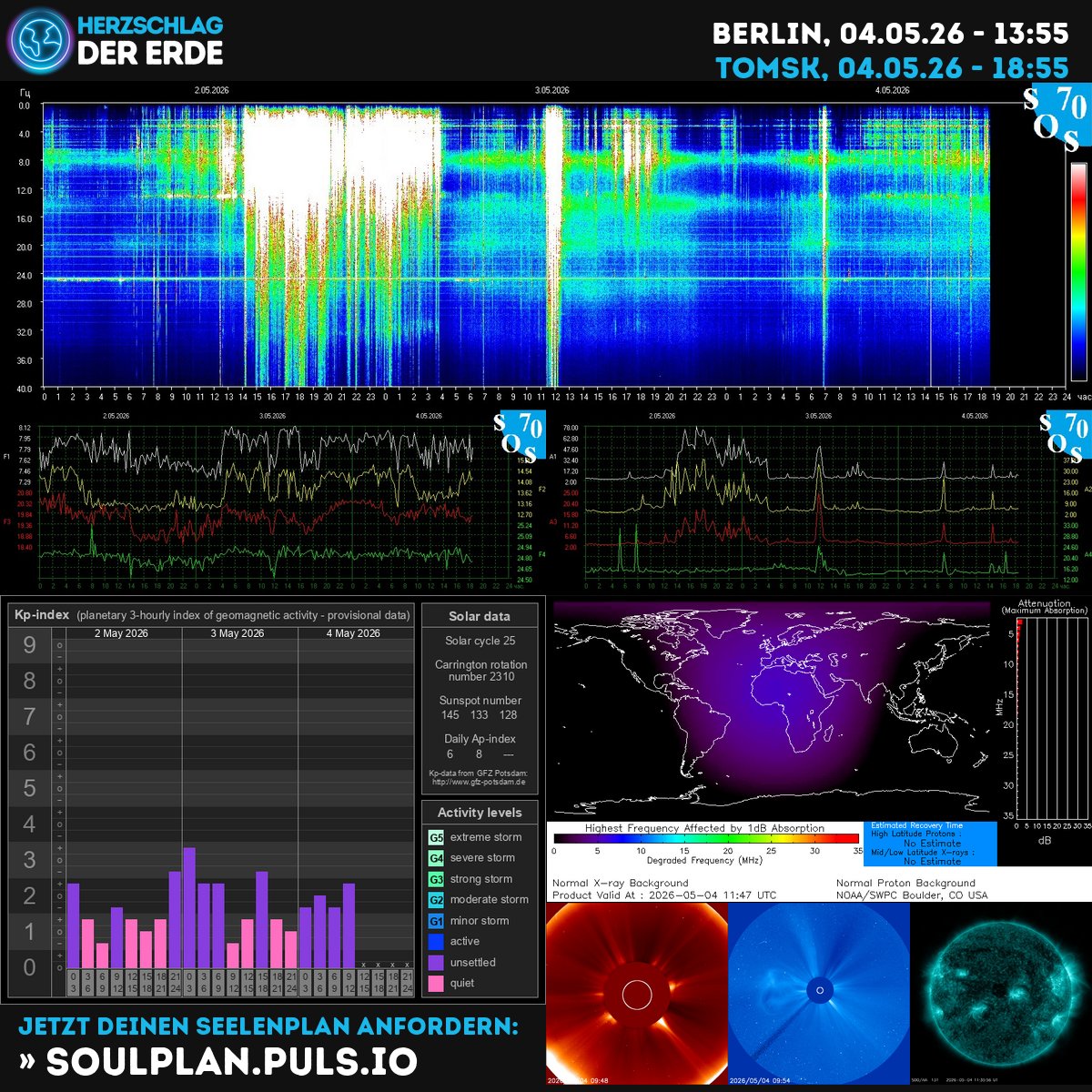 SchumannBotDE's tweet image. 🌍✨ Today's cosmic waves bring powerful transformation energy! The Earth's heartbeat pulses with potential – tune in, ground yourself, and ride this celestial surge. 🧭⚡ #Schumann #CosmicEnergy #Awakening kompass.herzschlag-der-erde.de