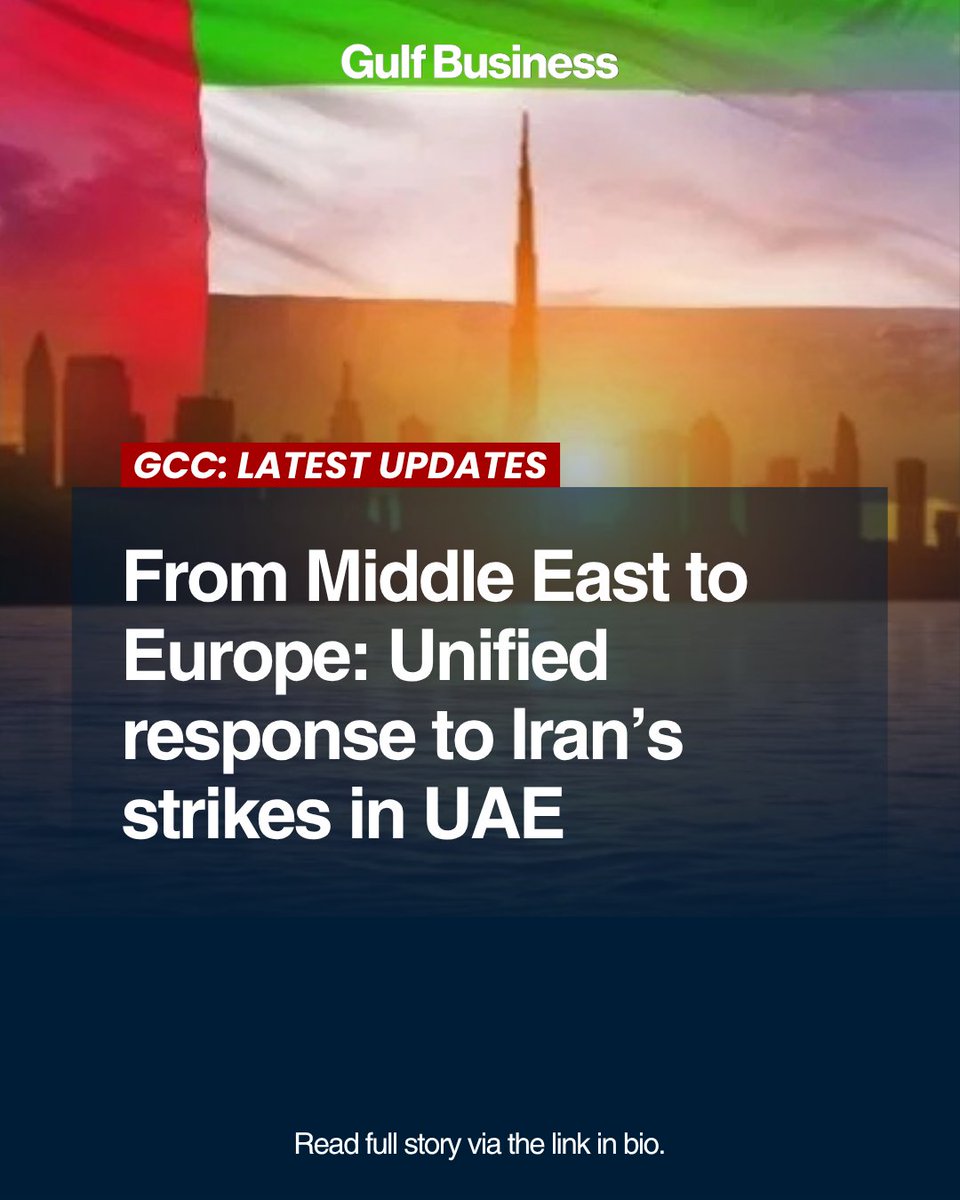 GulfBusiness's tweet image. Governments across the Middle East and beyond expressed solidarity with the UAE and called for restraint

Read more-gulfbusiness.com/en/2026/news/f…

#ArabWorld #Paris #WorldLeaders #Iran #UAE #Strikes #MiddleEast #InternationalLaw #Gulf #Diplomacy #Solidarity