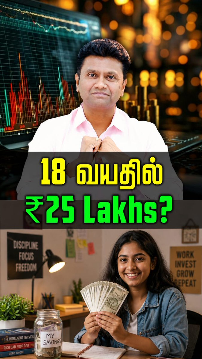 FWI_Chennai's tweet image. 18 வயதில் ₹25 Lakhs?

#futurewealthinvestments #masteringmoneywithmahesh #financialadvisor #financialfreedom #financialmistakes