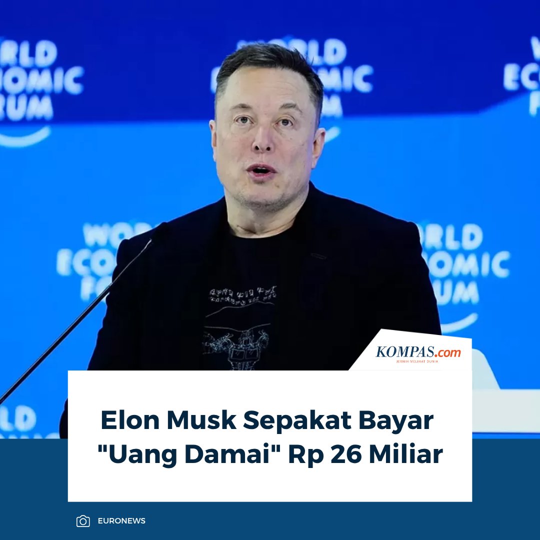 KompasTekno's tweet image. Baca di sini: tekno.kompas.com/read/2026/05/0…

CEO Tesla dan SpaceX, Elon Musk, sepakat membayar denda senilai 1,5 juta dollar AS (sekitar Rp 26 miliar), karena terlambat melaporkan pembelian saham Twitter (kini X) dalam proses akuisisi pada 2022.

~AM #ElonMusk #Tesla #Twitter