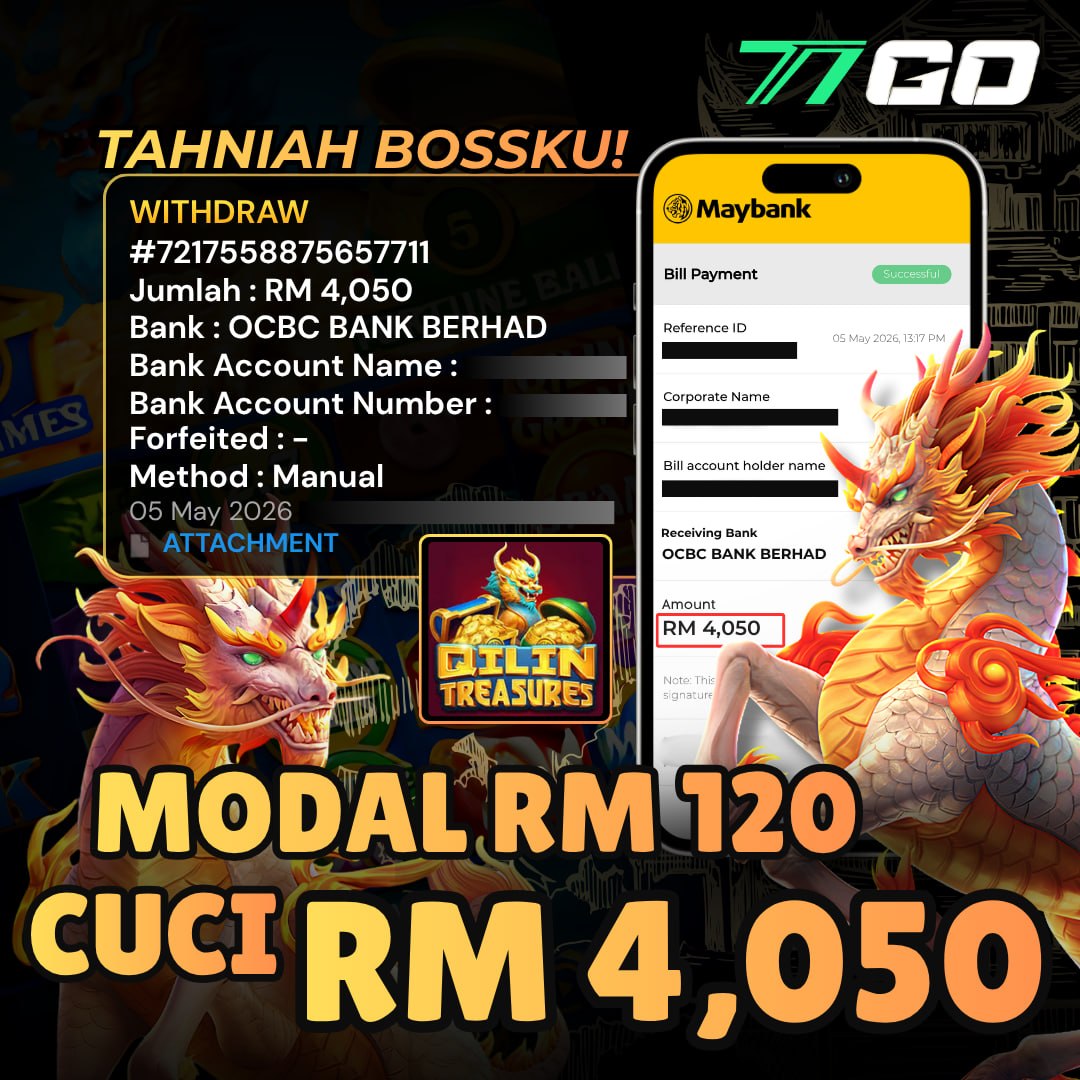 77goofficial's tweet image. Gila lah! 😱 Qilin Treasure tengah "muntah" hari ni! 👺

📢 ha7*4 | RM120 ➡️ Cuci RM4,050 😈
Duit tepi masuk berkepuk-kepuk tengah hari ni. Korang bila lagi? Takkan nak tengok je bossku? 😜

Klik cepat : 🔗 77go.info

#SlotGacor #Jackpot #MoneyMindset