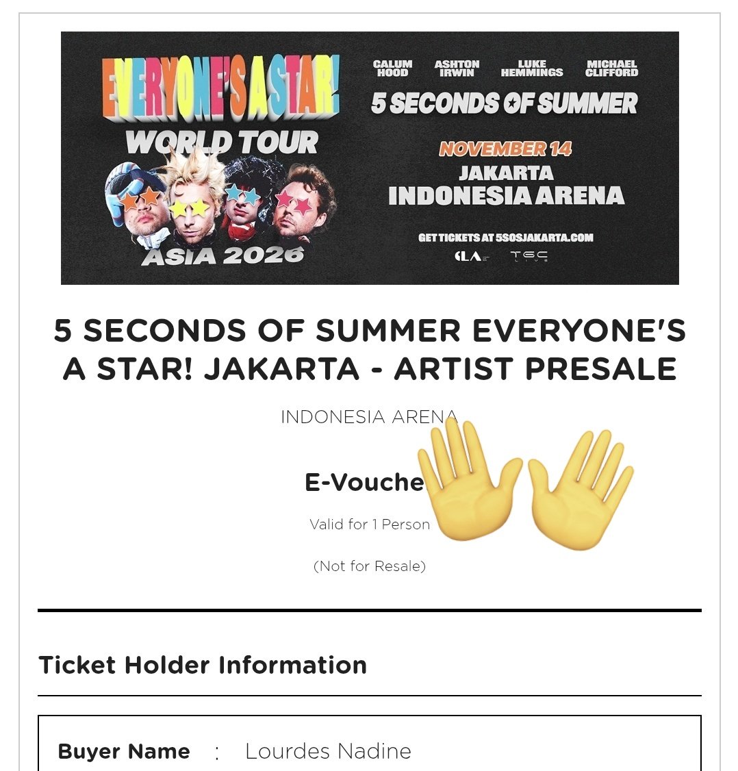 louuuur is seeing 5SOS! tweet media