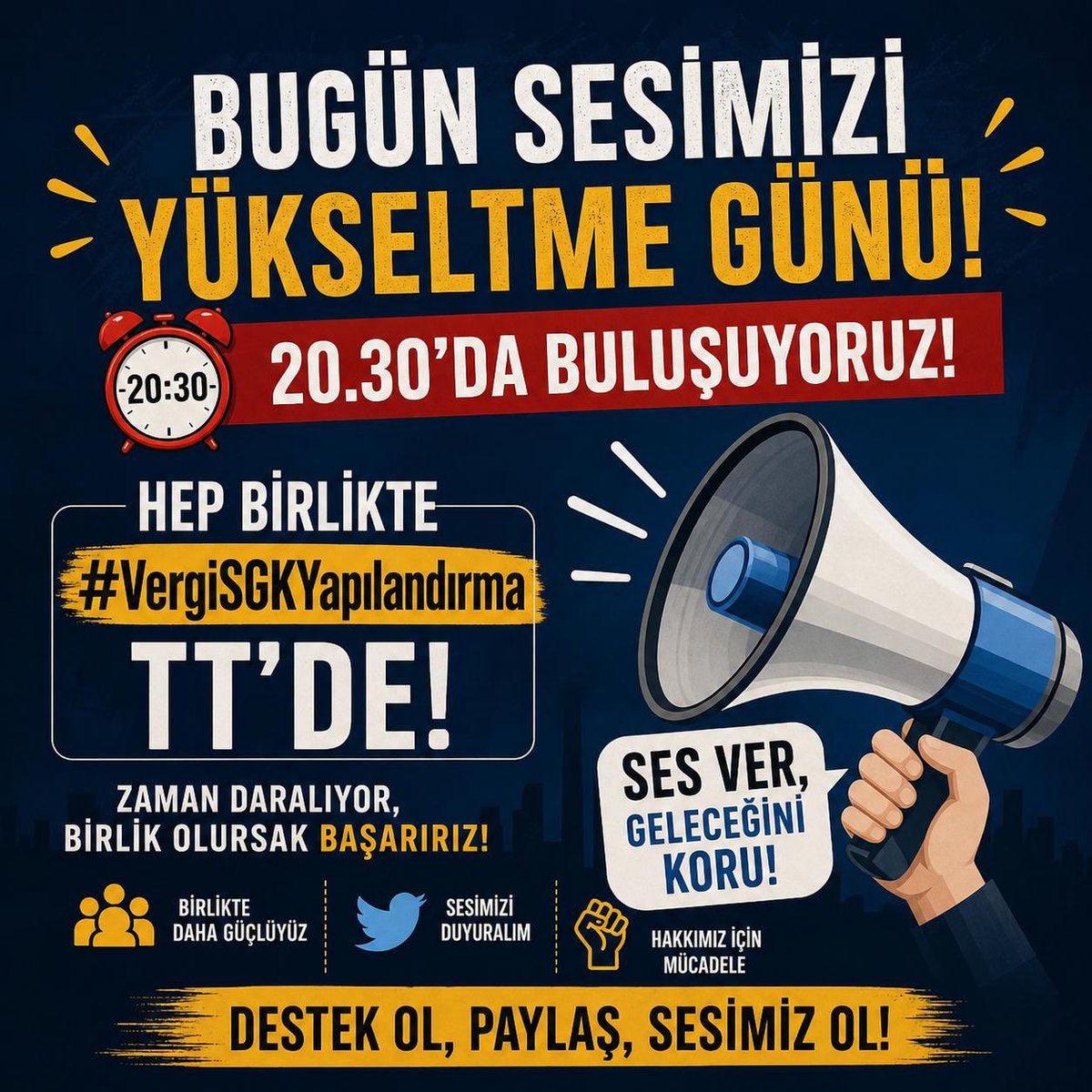Ferdemfatih's tweet photo. #SONDAKİKA 

BU AKŞAM 20:30’DA TEK SES, TEK YÜREK! ⏳

Artık bekleyecek zaman kalmadı…
Esnafın, vatandaşın, borç yükü altında ezilen herkesin sesi olma zamanı!

📢 Hep birlikte
📢 Tek hashtag
📢 Güçlü bir etki

#VergiSGKYapılandırma TT OLANA KADAR DURMAK YOK!

Unutma;
Birlik olursak güçlüyüz,
Ses çıkarırsak duyuluruz!

DESTEK OL • PAYLAŞ • SES OL! 🔥