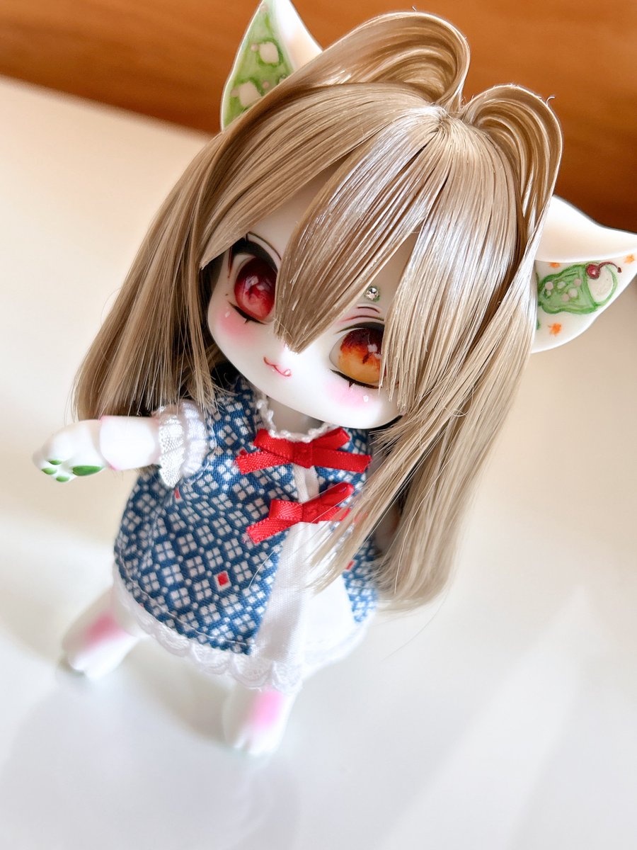 ウィッグ新調インテークかわいい
チャイナワンピ、初めてのお着替えは絶対このお洋服！！！と決意してたお洋服なのですがご縁いただけて嬉しい
👗 #羊森服
 #海月のベスティ