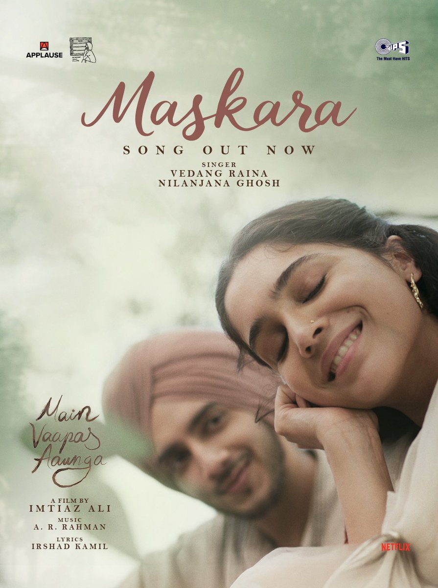 Mischief never sounded so romantic! ❤️

Maskara song out now: youtu.be/DgKHBJWYpFs 

#MainVaapasAaunga Releasing in cinemas 12th June. 

Applause Entertainment presents, A Window Seat Films Production
🎬Starring: Diljit Dosanjh, Vedang Raina, Sharvari, Naseeruddin Shah
🎥