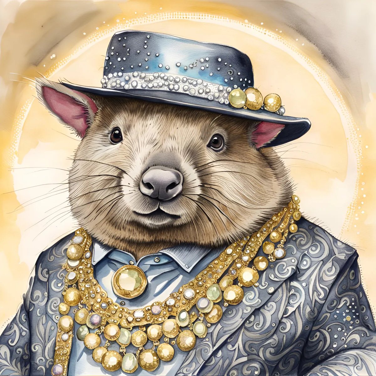 WombatInCrisis's tweet photo. Me at the Met Gala 
#AnimalTwt 
#MetGala https://t.co/einSxFspNV