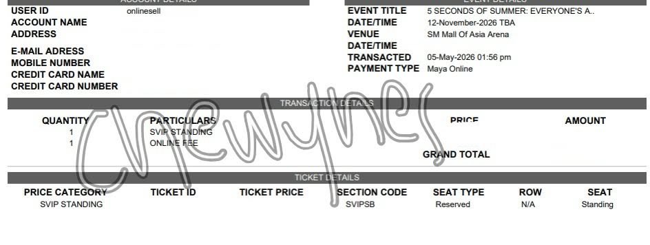 chewyhes's tweet photo. wts lfb ph
#5SOSinManila

SVIP STANDING B
meet up preferably, unclaimed,

cavite/pasay area! +additional since through TA purchase ito 🥲 https://t.co/bYnhFA8uAt