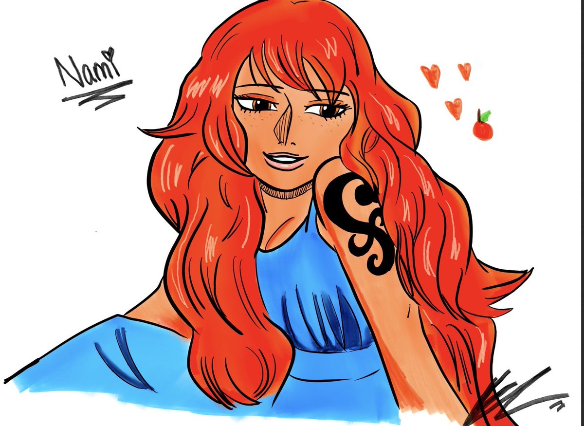 StrawHatBirdie's tweet image. #ONEPIECE #Nami I haven’t drawn in a bit but I hope yall like this lil piece I did of Nami!