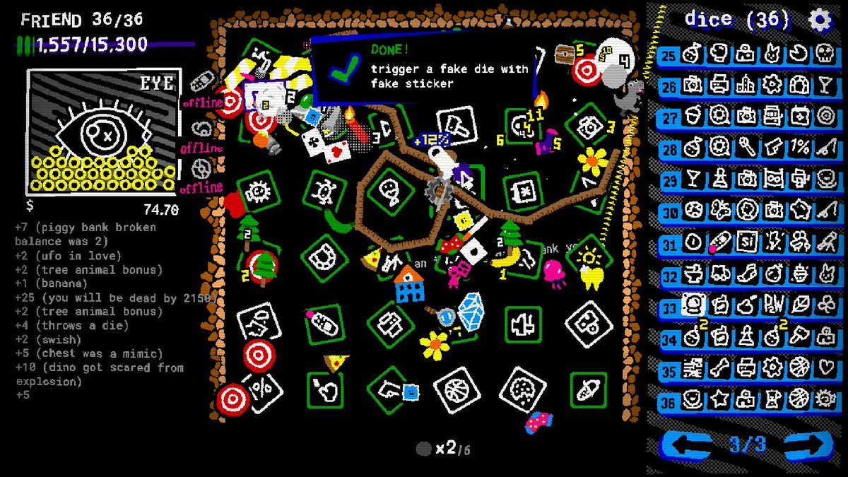 gamewith_review's tweet photo. Steam『ステッカー/ボール(STICKER/BALL)』発売中!
ビリヤード×ピンボール風のデッキ構築ローグライク!
✅️ボールをサイコロに当ててポイントを稼げ!
✅️「うんち」や「クモ」など多彩なステッカーでコンボを狙おう!
✅️30%オフ��購入できるセールが実施中!
#STICKERBALL
▼詳細はこちら
https://t.co/4RVE07W4iv