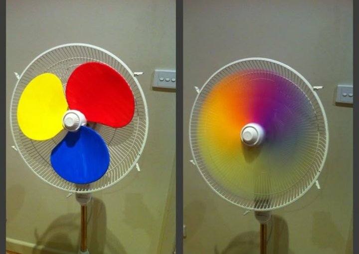 chriszuva's tweet image. My fan moves from primary to secondary colors when rotating 💯 #virałpost #every