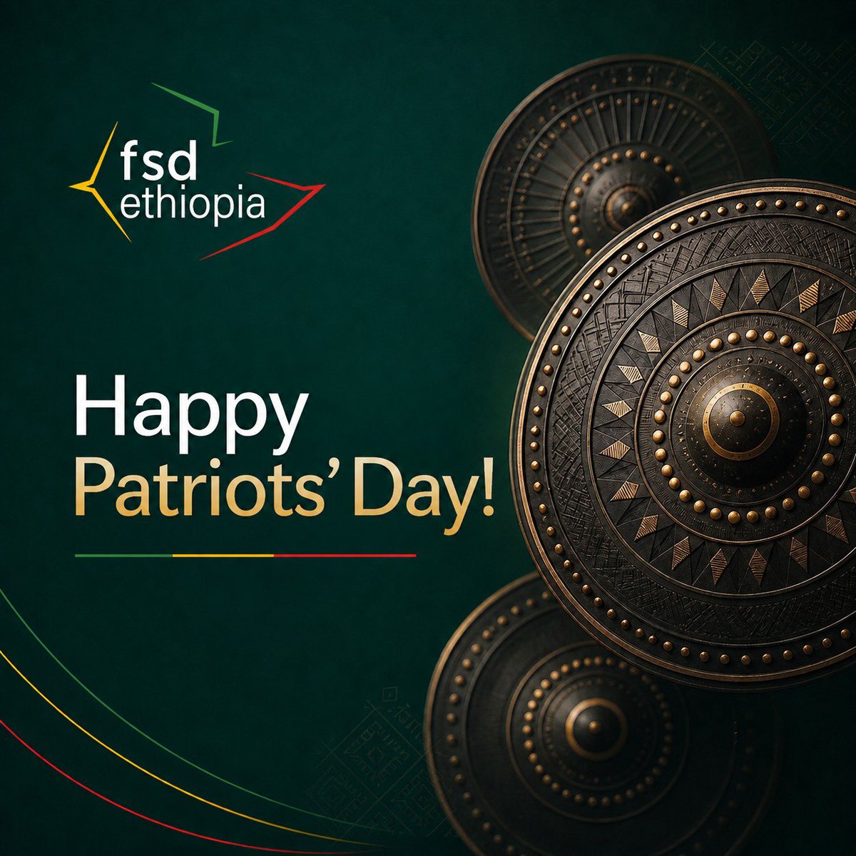 FSDEthiopia's tweet photo. 𝐇𝐚𝐩𝐩𝐲 𝐏𝐚𝐭𝐫𝐢𝐨𝐭𝐬’ 𝐃𝐚𝐲!

Wishing all Ethiopians a peaceful and reflective Patriots’ Day.

መልካም የአርበኞች በዓል! https://t.co/i0mg4xSa2l