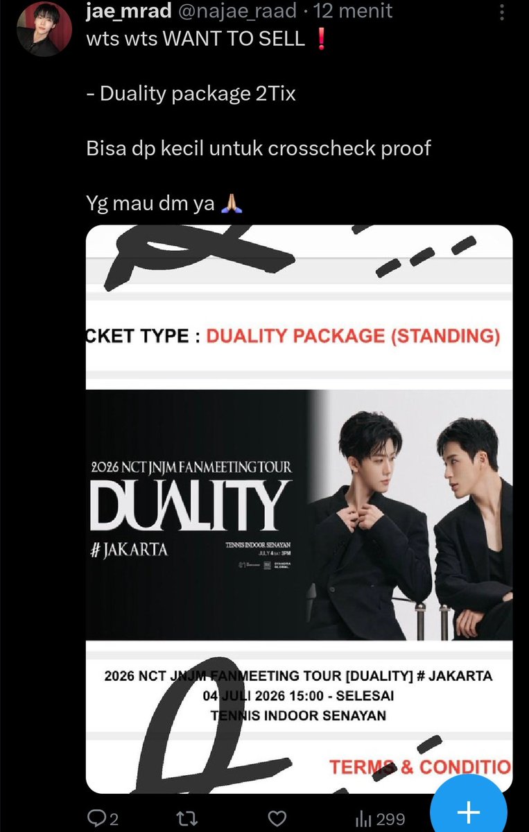 SCAMMER TIX FANMEET JNJM JKT 

hati hatii yaa guysss masih keliaran muluu dari td up &amp; delete postingan mulu