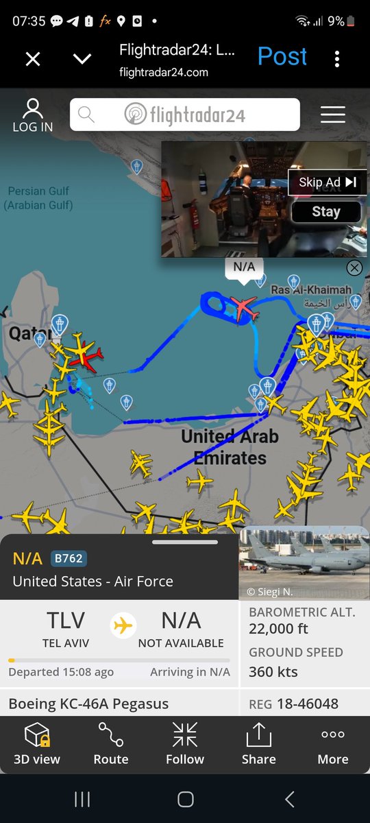 lsestockpicker's tweet photo. @flightradar24 @LiveSquawk One keep circulating another has an emergency code but was In that very area. What is going on? https://t.co/pTqJpkq5Dc