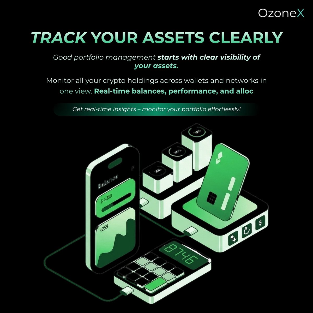 Ozonex_official's tweet photo. Know where your crypto stands before making your next move 👀
Smart investors don’t just hold, they track 📊🟢

OzoneX #RWA #Blockchain #Crypto #DigitalAssets #CryptoPortfolio #DigitalAssets #CryptoTracking #PortfolioManagement #Web3Finance #CryptoInvesting https://t.co/ByFwhAIKrP