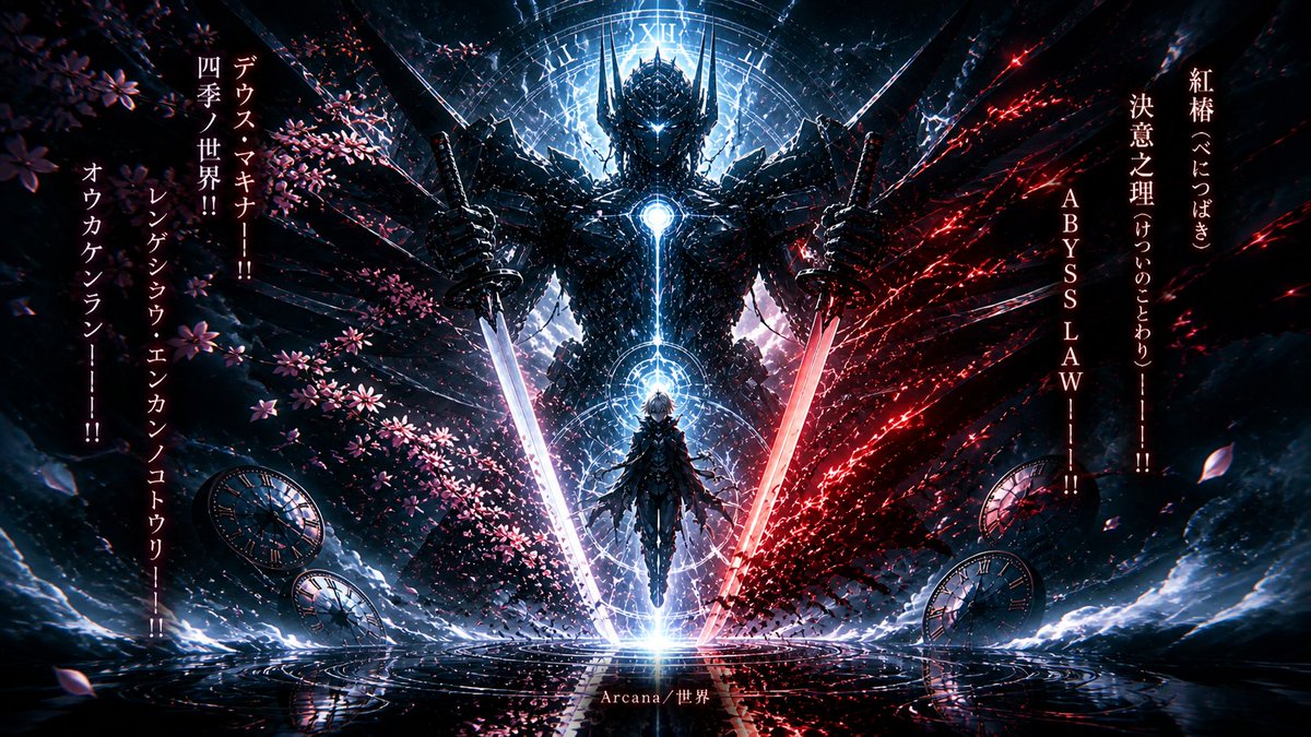 wd01x2oa's tweet photo. Array.Ver.伍.伍

Title
*BALANCE+-BREAKER/

SYSTEM BREAK!!
LIMIT OVER!!

デウス・マキナーー!!

四季ノ世界!!

#aiart #異端タロット #OriginalsDsl
#BALANCEBREAKER https://t.co/X1pvPoZlil