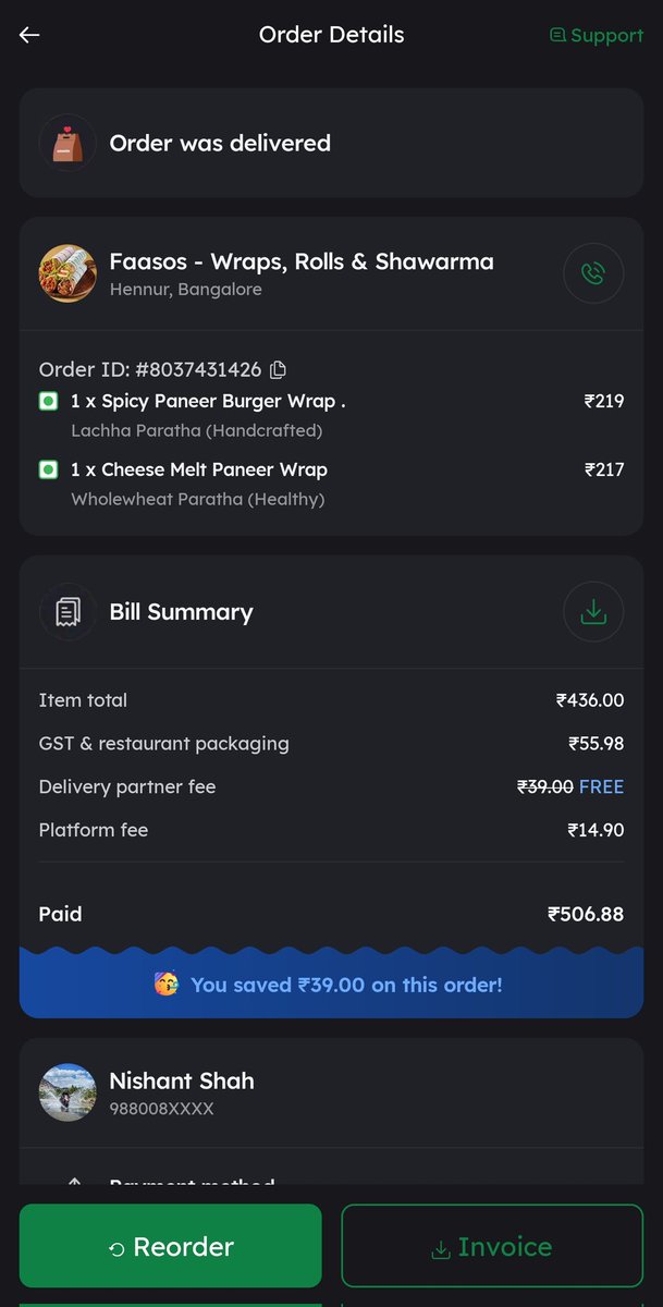 nishbsha's tweet photo. @zomatocare Unable to send a DM. Refer to the attached images of order id and snippet of the customer care resolution https://t.co/nAwBT2CMov