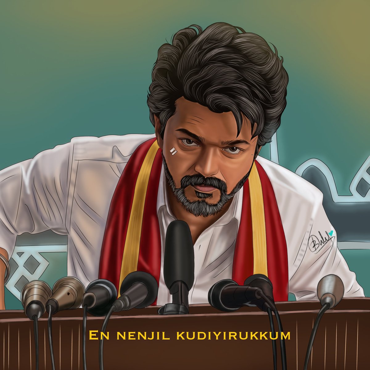 ArtkingMr's tweet photo. En nenjil kudiyirukkum tamil nadu makkale 💙✨🔥 digital art 
@actorvijay
@TVKVijayHQ
#ThalapathyFans #TVKVijay‌ #VijayAnna https://t.co/zLcPG6y9BL