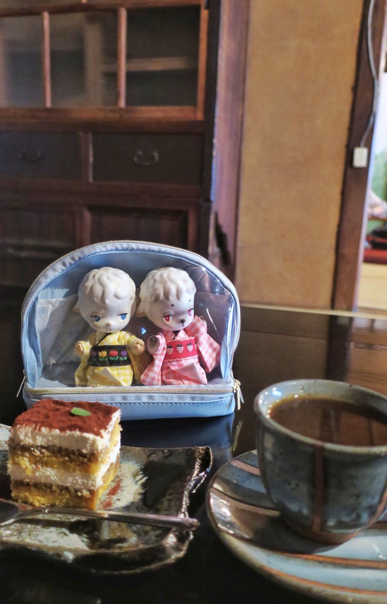せっかくなのでお着物の似合う古民家カフェに☕🐑
