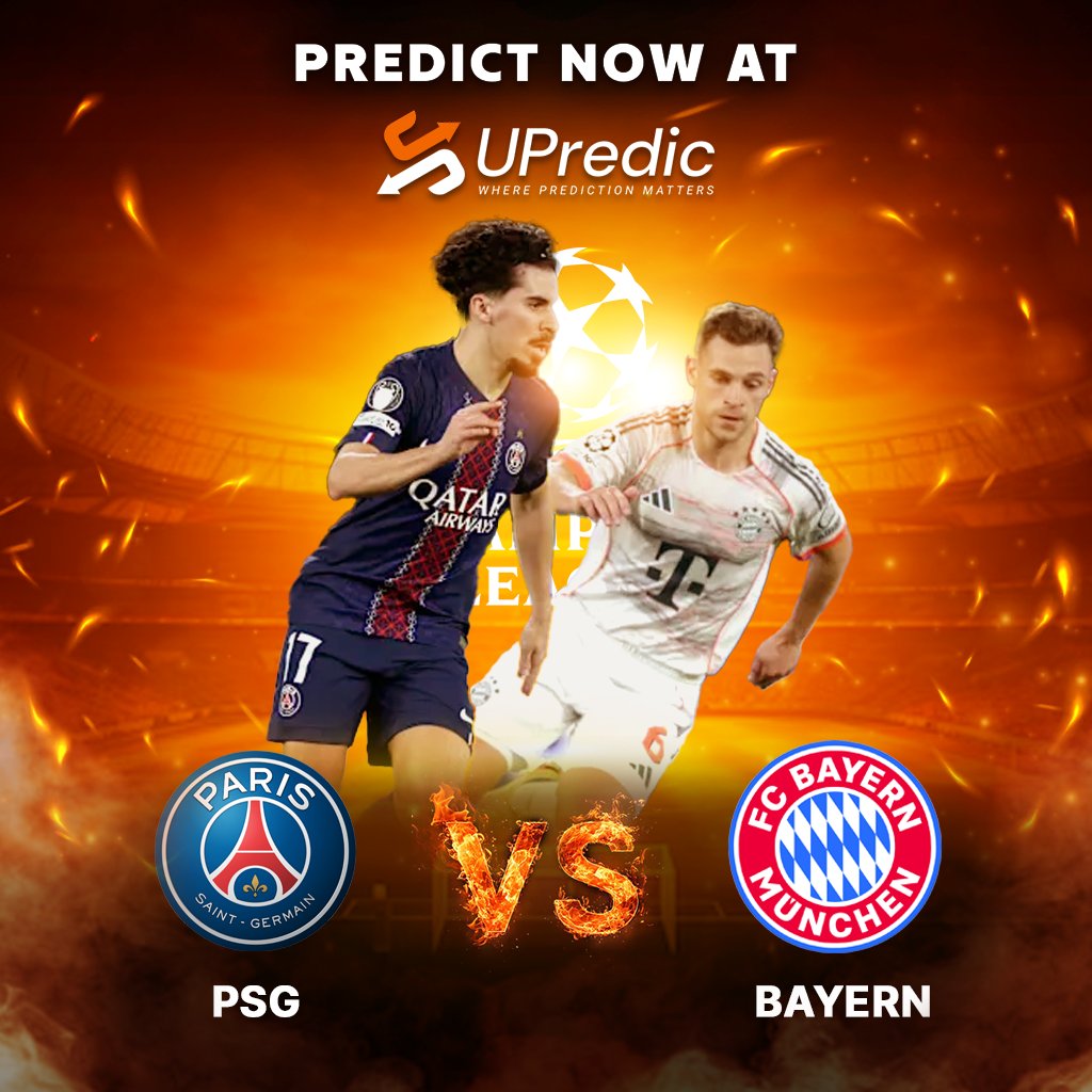 UPredicOfficial's tweet photo. Who do you think will qualify? 
@PSG_English vs @FCBayernEN  A tough match awaits you...
make your mark now! join : https://t.co/p6XroE4v4L

#prediction #UCL #semi_final https://t.co/GO9fuB467Q