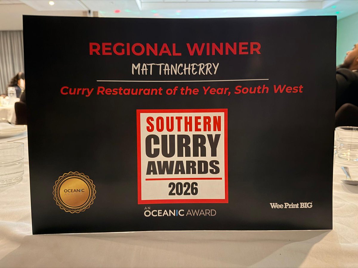Mattancherry Taunton - award winning restaurant tweet media