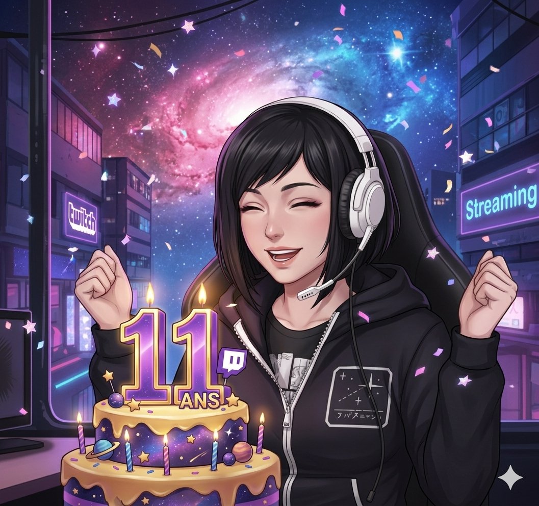 eyr's tweet image. ☄️De 2015 à aujourd'hui, le voyage n’a fait que s’embellir 🌟11 années sur Twitch pour votre streamer intergalactique (EYR) et toujours la même passion pour nos épopées cosmiques ! 🖖Merci à chaque voyageur de l'espace qui passe sur le live🖤 #twitchstreamer #11ans #staystrange