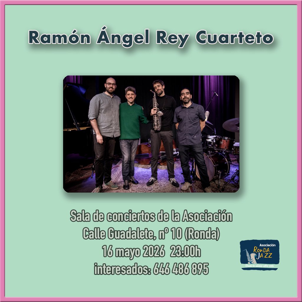 Rondajazz's tweet photo. Próximo concierto en la Sala de la Asociación
#JazzenRonda #concierto #jazz #rondajazz #ronda https://t.co/wsQJscOqt1