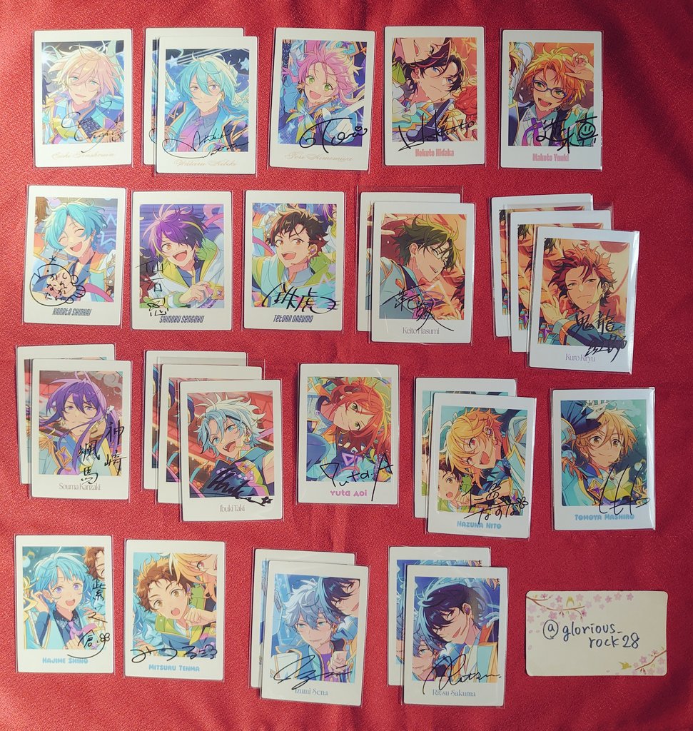 glorious_rock28's tweet photo. 【交換】あんさんぶるスターズ あんスタ 10周年 ぱしゃっつ

譲)画像1、2枚目参照
求)10周年零∞＞10周年晃牙1

郵送交換希望です。特典(画像3枚目)との交換も可能です。検索からもお気軽にお声がけください。よろしくお願い致します。 https://t.co/jNu7fBe2sB