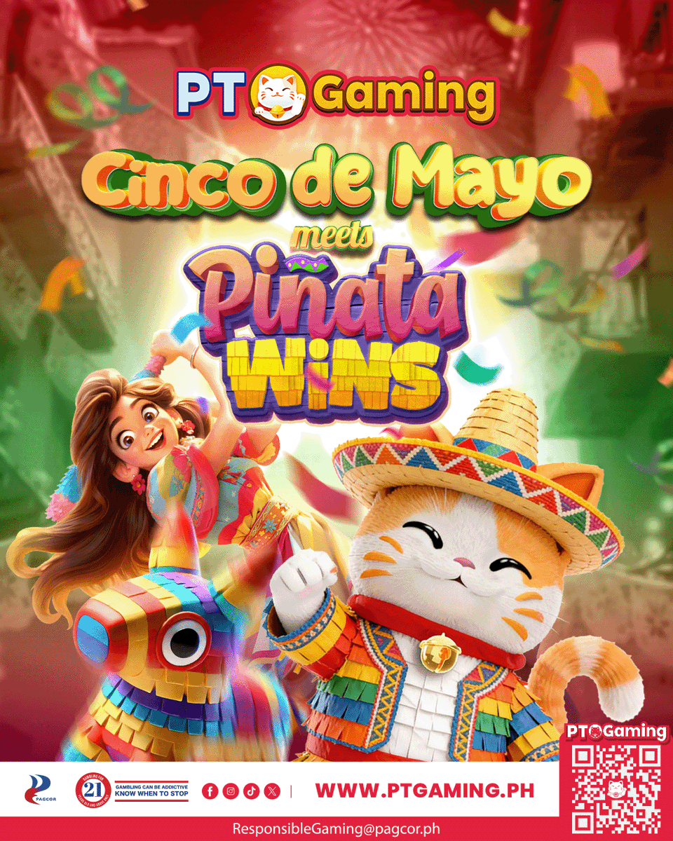PTGamingph's tweet photo. Cinco de Mayo meets Piñata Wins 🔥

Parang piñata lang—hindi mo makukuha ang reward kung hindi ka tatama. Show up, swing, at laban lang hanggang bumuhos ang panalo. 💥🍬

This Cinco de Mayo, don’t just celebrate—break through and claim your wins.

👉 Hit your goals. Claim your rewards. Celebrate every win.

💰 Download now to get ₱8,080 new player bonus & 2.65% cashback!
iOS and Android: https://t.co/Ga7k986TiQ | Website: https://t.co/IaOSBYxvYI

#PTGaming #CincoDeMayo #PinataWins #CelebrateSuccess #PTGamers #Panalo