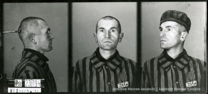 AuschwitzMuseum's tweet image. 5 May 1903 | A Polish man, Stanisław Noszczyński, was born in Przyrów. A blacksmith.

In #Auschwitz from 20 November 1941.
No. 23094
He perished in the camp on 30 March 1942.