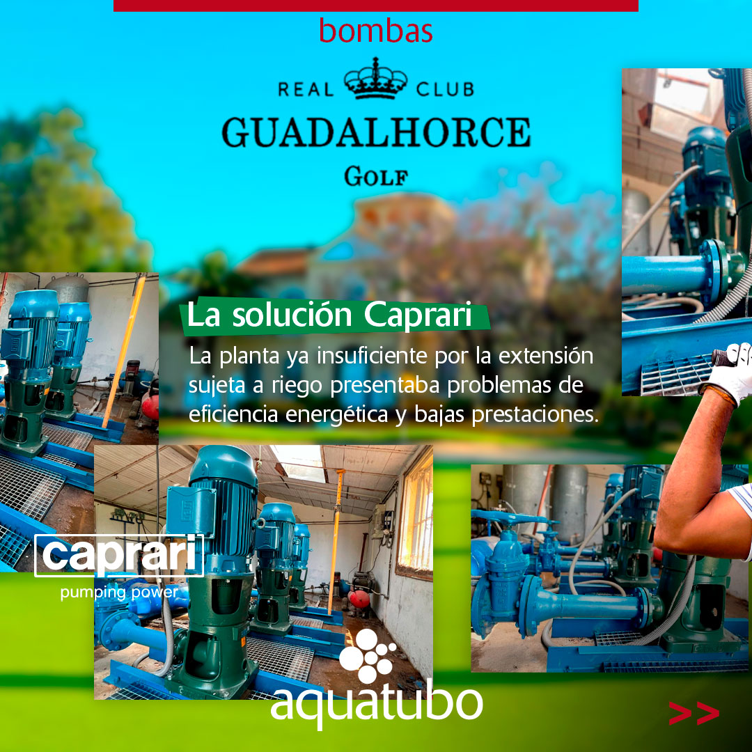 Aquatubo's tweet image. ⛳💧 Caso real: riego en campo de golf

Con @caprari se ha conseguido:
⚡ Reducir potencia de &amp;gt;170 kW a 111 kW
✔ Mismas prestaciones
✔ Mayor eficiencia

Ingeniería que marca la diferencia.

#Caprari #Bombas #Riego #Aquatubo