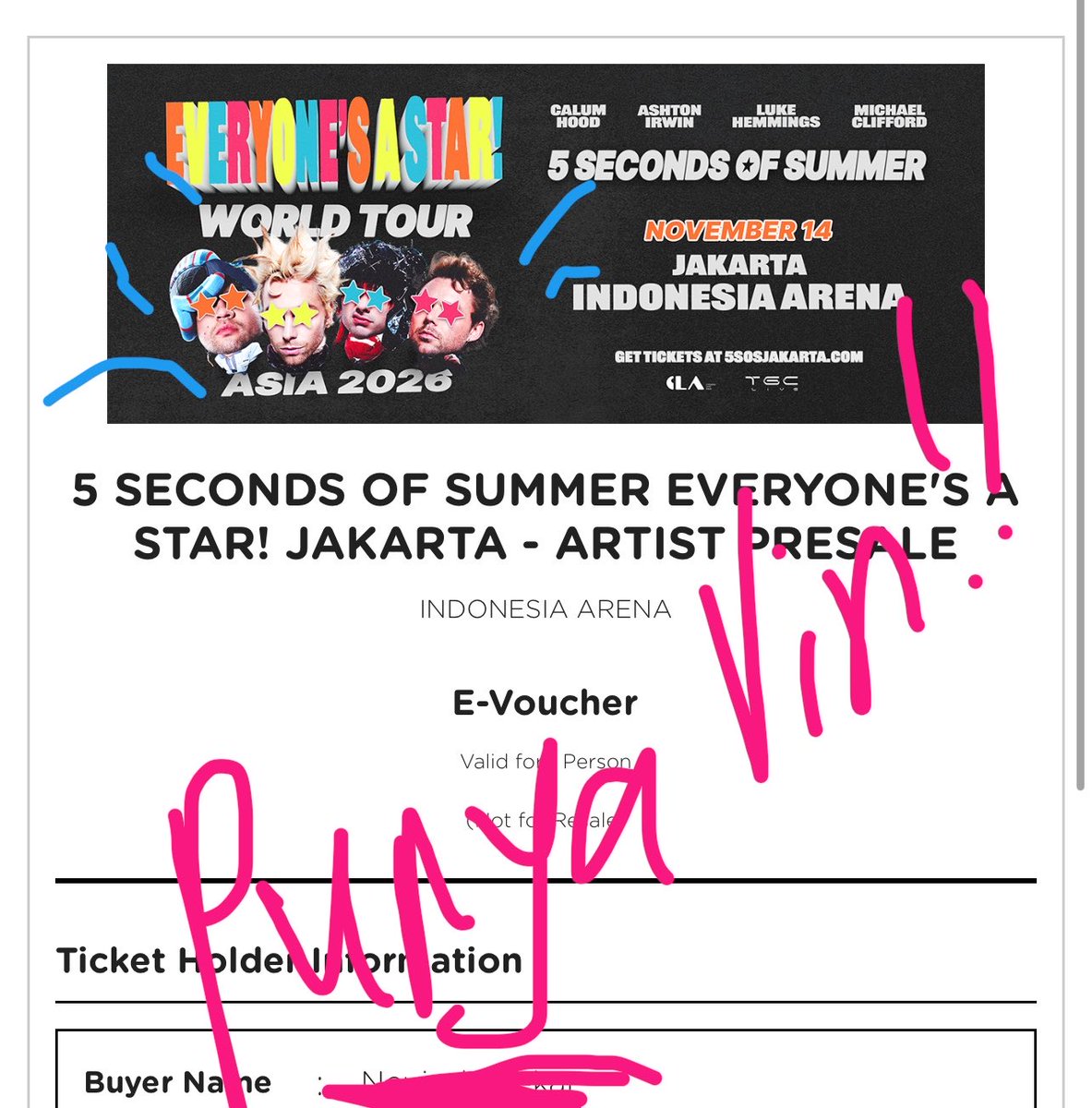 AKHIRRNYAAAA 5SOS JAKARTA LETSGOOOOOOOOOOO