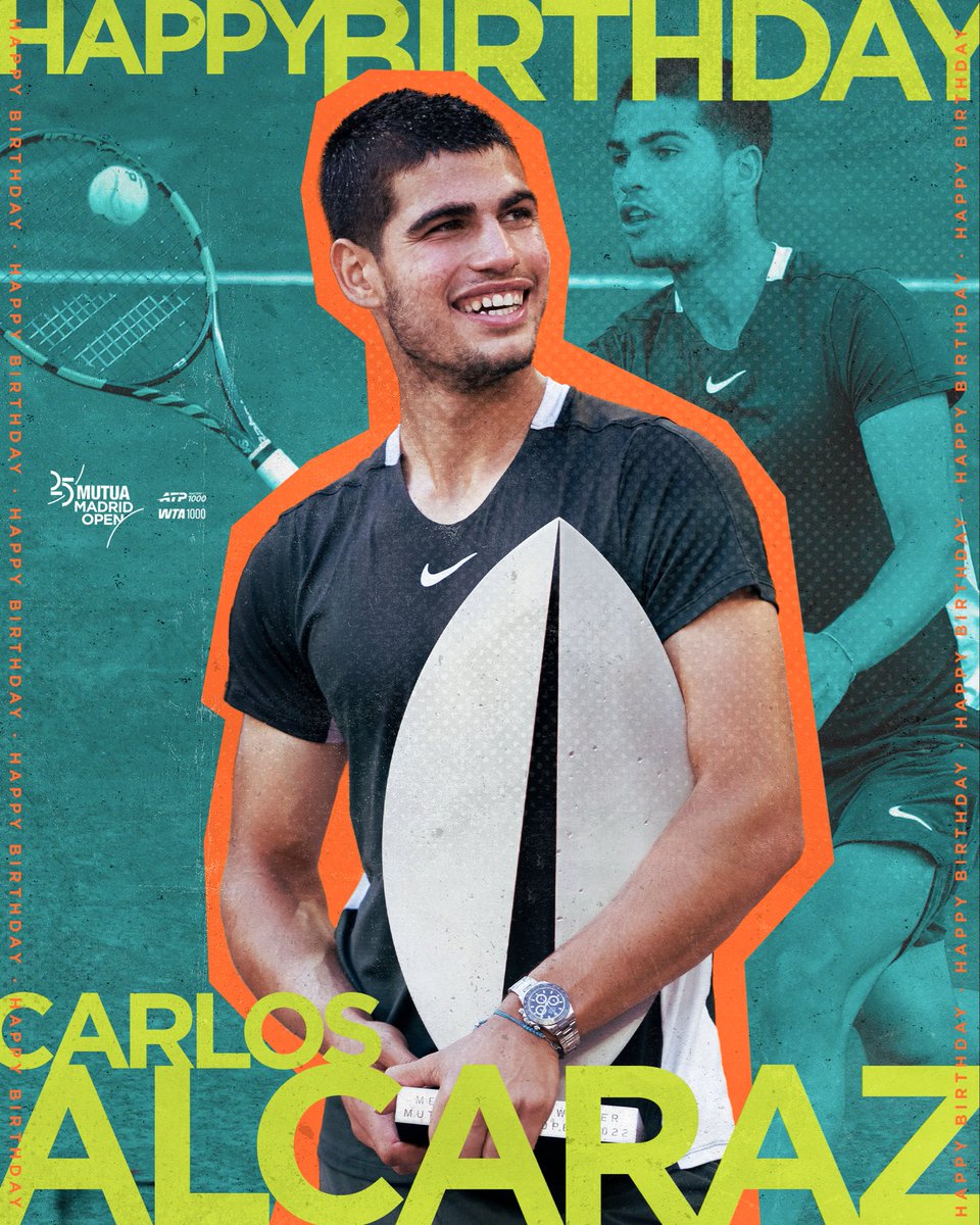 Feliz cumpleaños, <a href="/carlosalcaraz/">Carlos Alcaraz</a> 🎂😘

🏆 2022, 2023 #MMOPEN