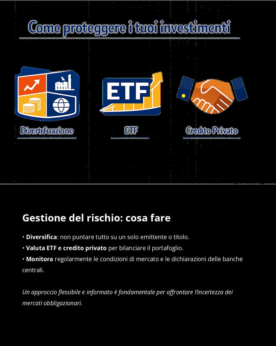 Bot e Btp italiani sotto pressione: inflazione, debito e rischi geopolitici aumentano l’incertezza sui mercati obbligazionari. Cosa pensano banche e analisti? Scopri quali strategie adottare per proteggere i tuoi investimenti.
2lnk.io/SNhkC