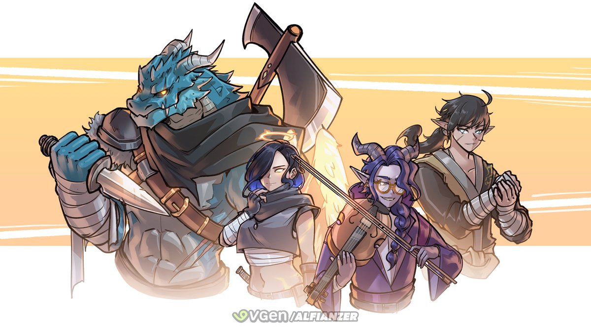 alfianzer's tweet photo. As the new Dungeon Master, I made my player's character artwork!
Hi Guys! Who's play dnd here? Let's be friends #dnd #artmoots #dungeonsanddragons https://t.co/awkQw1kao8
