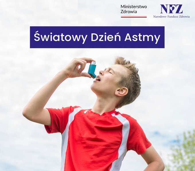 NFZ_Lodz's tweet photo. 📆#ŚwiatowyDzieńAstmy

#Astma jest chorobą charakteryzującą się przewlekłym zapaleniem dróg oddechowych.

Objawy:
🔹świszczący oddech
🔹duszność
🔹ucisk w klatce piersiowej
🔹kaszel, o zmiennej  częstości i nasileniu
🔹utrudnienie wydechowego przepływu powietrza. https://t.co/FGhgSayULk