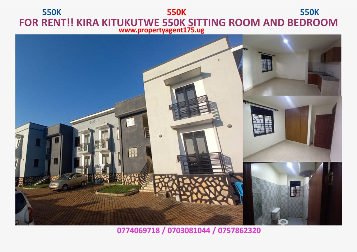 propagent175's tweet image. For rent!! Kira Kitukutwe 550k sitting room and bedrooms. Call /WhatsApp: 0757862320 / 0703081044 propertyagent175.ug #rentalproperty #housesforrent #propertymanagement #propertyagent175 #realestateagent #kampalauganda