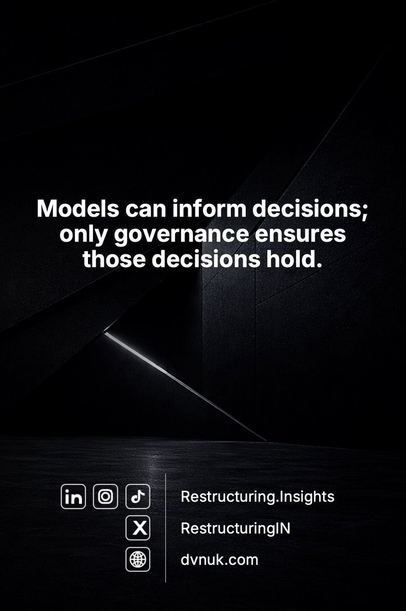 RestructuringIN's tweet image. Models can inform decisions; only governance ensures those decisions hold.

#CreditRisk #RiskModels #Governance